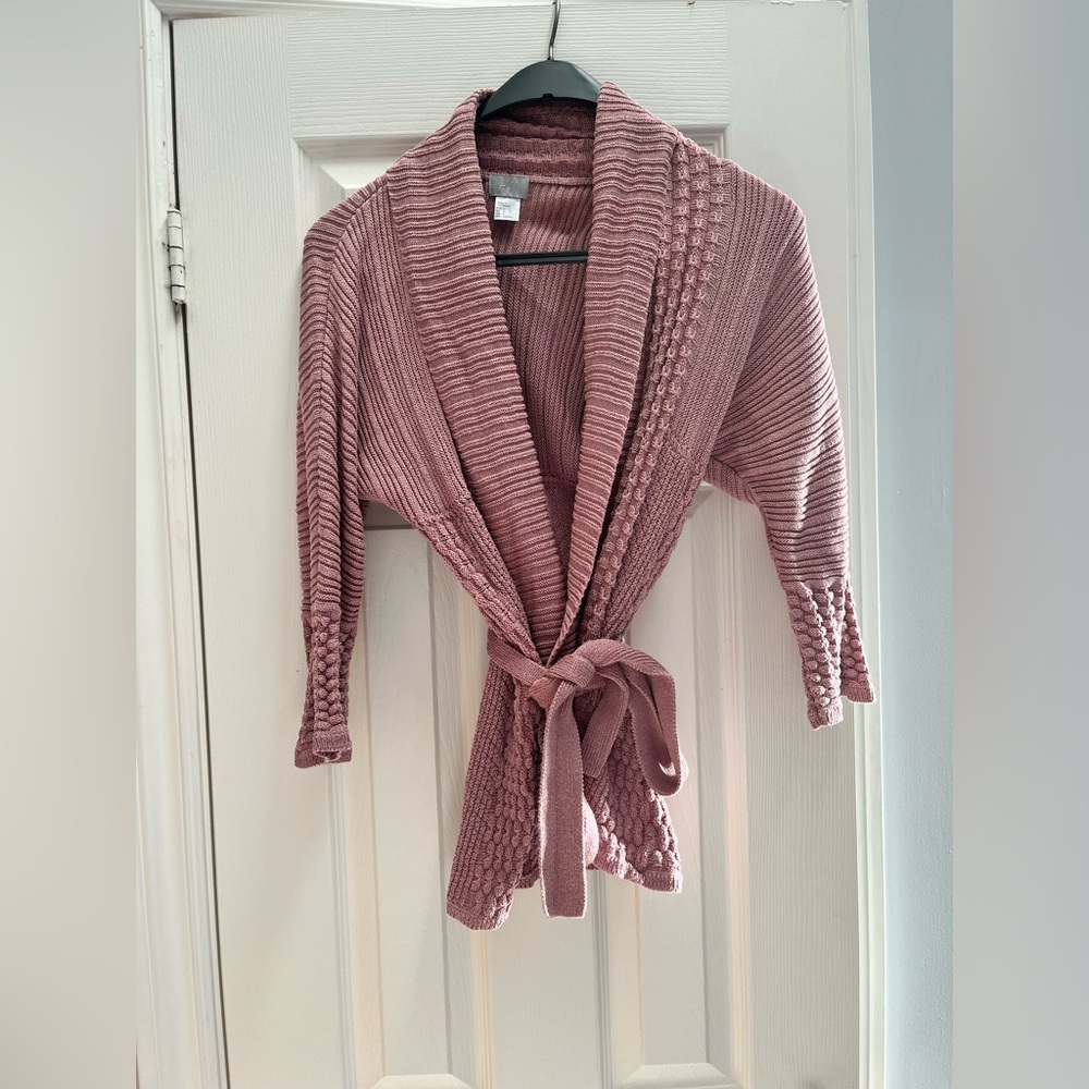 Mauve Knit Cardigan